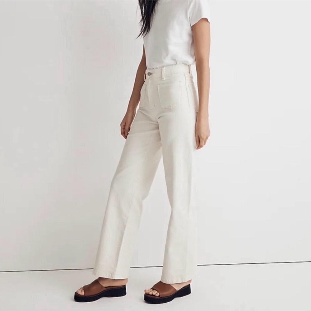 Madewell The Perfect Vintage Wide Leg Jeans W29 cream/off white